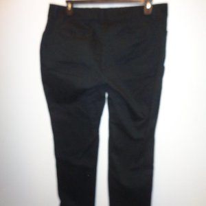 Lee Plus Relaxed Fit Straight Leg Mid Rise Women's Black Pants Size 18W Petite